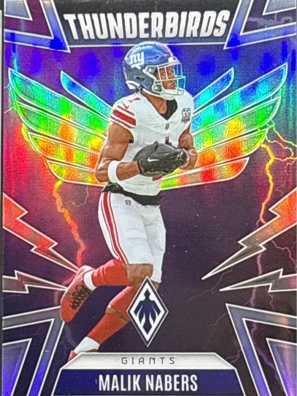Panini Thunderbirds Malik Nabers Holographic Rookie Football Card